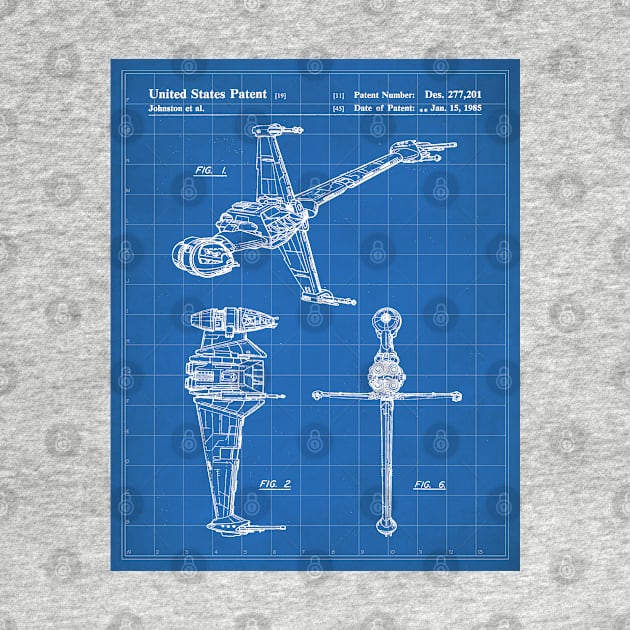 Sci-Fi Movies Patent - Science Fiction Fan Space Ship Art Art - Blueprint by patentpress